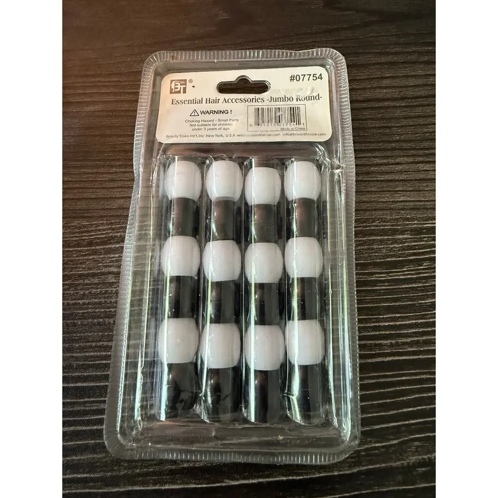 6/$25 NWT Essential Hair Accessories JUMBO 9mm HOLE ROUND BEADS 24PCS